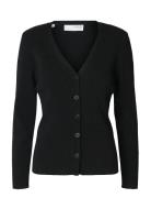 Slfcarly Ls Knit Cardigan Selected Black