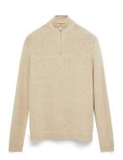 Onsedward Reg 7 Wool Half Zip Knit Cs ONLY & SONS Beige