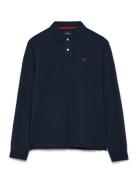 Slim Fit Logo Ls Hackett London Navy