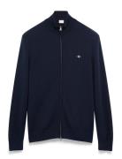 Casual Cotton Zip Cardigan GANT Navy
