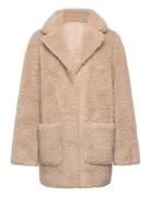 Msalda Reversible Faux Fur Jacket Minus Beige