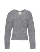 Chunky Neps V Neck Sweater Calvin Klein Jeans Grey