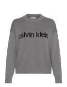 Cotton Graphic Pullover Calvin Klein Jeans Grey