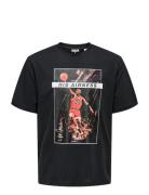 Onsmichael Jordan Rlx Ss Lic Tee ONLY & SONS Black