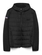 Hooded Storm Knit Hybrid Jkt Superdry Black