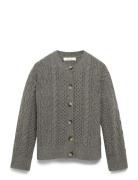 Slfnelly Ls Knit O-Neck Cardigan Selected Grey