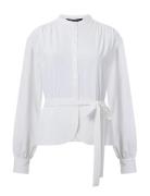 Arezzo Ls Waist Tie Shirt French Connection White
