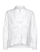 Slfruna-Ally Ls Tie Top Ex Selected White