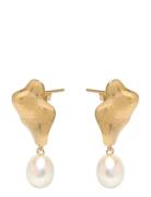 Earring, Caia Large Enamel Copenhagen Gold