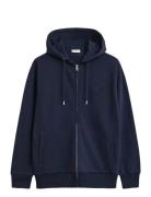 Reg Tonal Shield Full Zip Hoodie GANT Navy