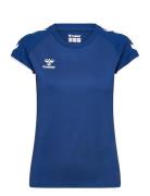 Hmlcore Volley Stretch Tee Wo Hummel Blue