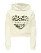 Kogcooper Life Heart Ls Hoodie Swt Noos Kids Only Cream