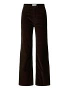 Slfwide Runa Hw Corduroy Pant Noos Selected Brown