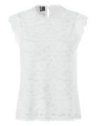 Pcolline Sl Lace Top Wvn Noos Pieces White