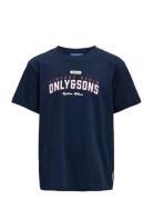 Osjlenny Life Reg Vintage Tee Jrs Noos ONLY & SONS Navy