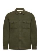 Akoscar Boiled Wool Overshirt Anerkjendt Green