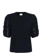 Kalinda Frill T-Shirt Kaffe Black