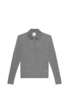 Ls Jny Extrafine Merino Swtr 14G Calvin Klein Grey
