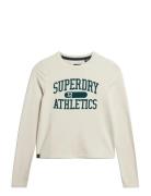 Athletic Ringer Slim L/S Top Superdry Cream