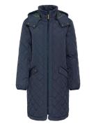 Crarwen Jacket W. Hood Cream Navy