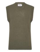 Lambswool V-Neck Slipover Lindbergh Khaki