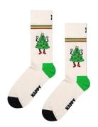Happy Tree Sock Happy Socks White