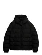 Hooded Sports Puffer Jacket Superdry Black