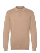 Cfosvald Fine Knitted Polo Knit Casual Friday Beige