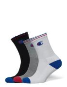 3Pk Crew Socks Champion Patterned