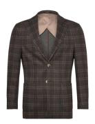 Superflex Half Lined Check Blazer Lindbergh Black Brown
