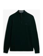 Wool Blend Half Zip Jumper Superdry Green