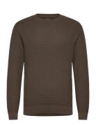 Jprblubarkley Knit Crew Neck Ch Ln Jack & J S Brown