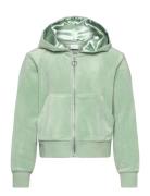 Velour Hoodie Lindex Green