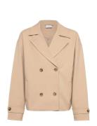 Jacket Trench Cropped Lindex Beige