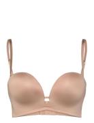 Bra Deep Plunge Strapless Mic Lindex Beige