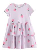 Dress Ss Peplum Aop Lindex Purple