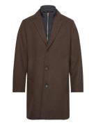 Detachable Collar Lapel Coat Lindbergh Brown
