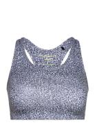 Summer W Print Sports Bra Endurance Navy