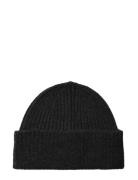 Slflulu Wool Blend Knit Beanie Noos Selected Black