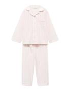 Striped Long Pyjamas Mango Pink