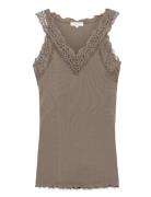 Rwbernadine Organic Cotton Sl Lace Rosemunde Brown