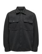 Onsash Ovr Woolen Look Pkt Ls Shirt Noos ONLY & SONS Black