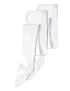 Nknpantyhose 2P Solid Noos Name It White