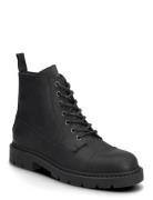 Biajeff Lace Up Crazy Horse Bianco Black