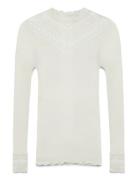 Silk T-Shirt W/ Lace Rosemunde Cream