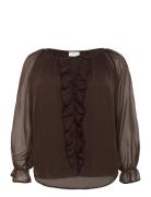 Kcmilanna Blouse Kaffe Curve Brown