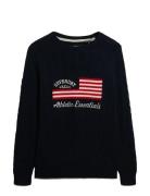 Slouchy Cable Flag Knit Superdry Black