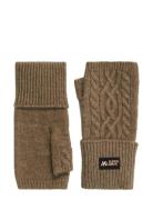 Cable Luxe Handwarmers Superdry Brown