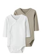 Nbnbody 2P Ls Wrap Solid Noos Name It Beige
