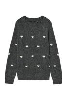 Vmdoffy Intarsia Ls O-Nck Pullov Ga Noos Vero Moda Grey